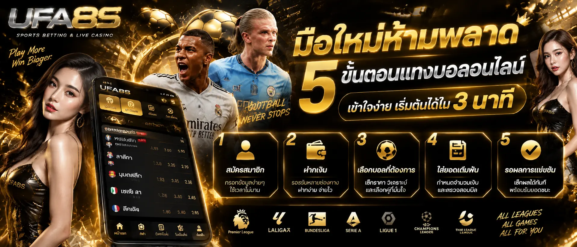 มือใหม่ห้ามพลาด 5 ขั้นตอนแทงบอลออนไลน์