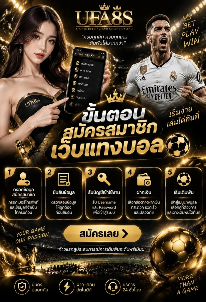 ขั้นตอนสมัครสมาชิกเว็บแทงบอล