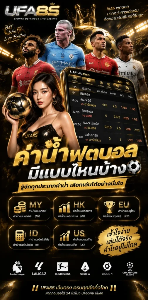 ค่าน้ำฟุตบอลมีแบบไหนบ้าง